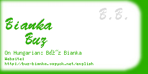 bianka buz business card